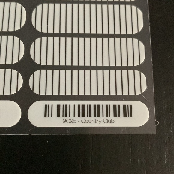 Jamberry White & Black Striped Nail Wraps - Country Club - Picture 4 of 13